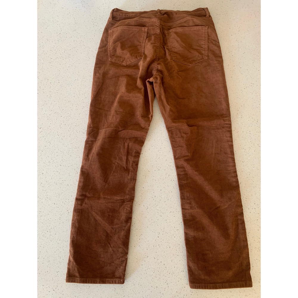 Gap Soft Vintage Slim Corduroy Pants Cognac Brown Womens 10/30 Mid Rise Straight - Picture 2 of 8